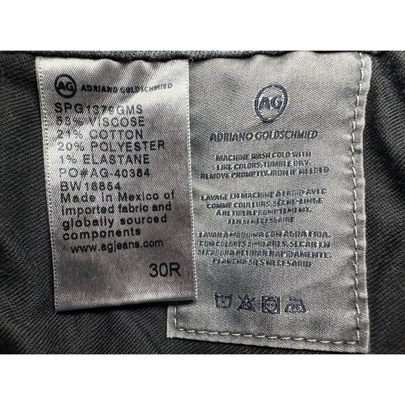 ADRIANO GOLDSCHMIED AG The Farrah Skinny High-Rise Black Jeans SIZE 30R‎ - Picture 5 of 8